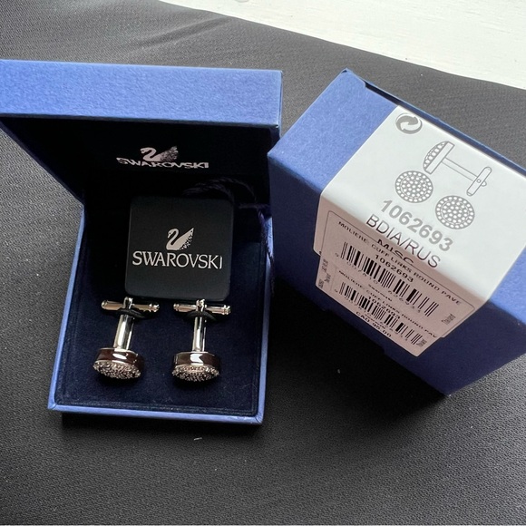 SWAROVSKI Moliere Round Pave Cufflinks 1062693 | Original Boxes - Picture 5 of 7